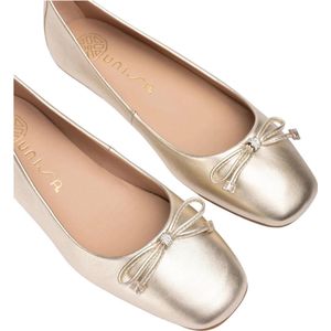 Unisa Basmi ballerina van leer met metallic finish