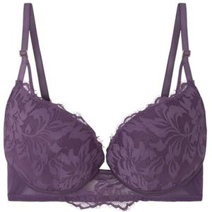 women'secret Gorgeous Push Up BH kant tule paars dames, lila, 100B