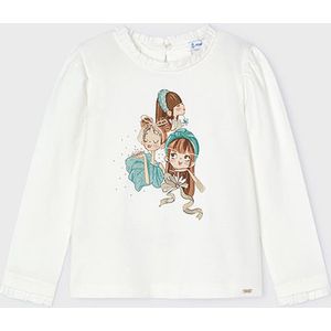 Meisjes shirt lange mouw - Nude-jade