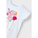 Mayoral - T-shirt - Wit - Katoen - Print en Dessin