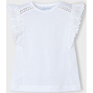 Mayoral - T-shirt - Wit - Crochet