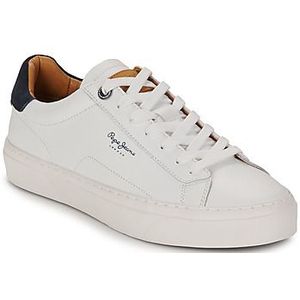 Pepe Jeansvoor mannen. PMS30930 Yogi Original leren sportschoenen wit (43), Leer, Plat, Veters, Casual