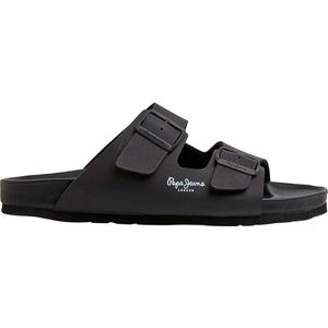 Pepe Jeans - PMS90101 - Anatomische Sandalen - Zwart - Plat - Casual