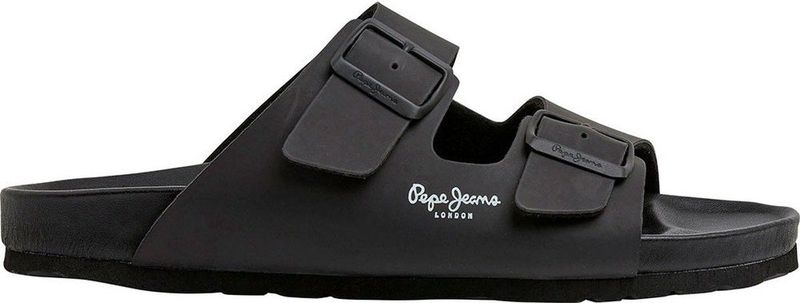 Pepe Jeans - PMS90101 - Anatomische Sandalen - Zwart - Plat - Casual