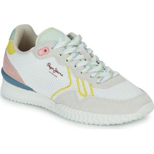 Pepe Jeans Holland Mesh Lage Sneakers Wit EU 36 Vrouw
