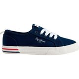 PEPE JEANS - Brady Basic - Sneakers - Marineblauw - Katoen