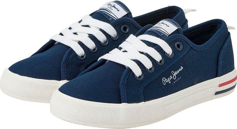 PEPE JEANS - Brady Basic - Sneakers - Marineblauw - Katoen