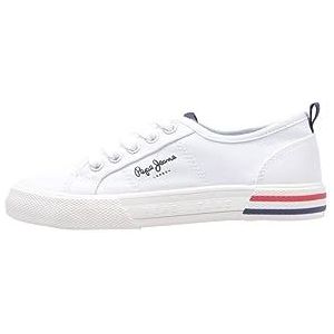 Pepe Jeans Brady Basic G Sneakers voor dames, off-white, 34.5 EU