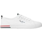 Pepe Jeans Brady Basic Boy, sneakers voor jongens, Wit
