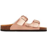 Pepe Jeans - Oban Claic - Sandalen - Plat - Kleur: Zwart - Materiaal: PVC