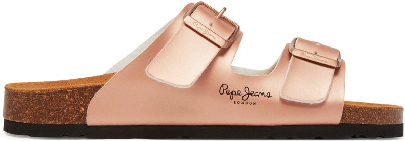 Pepe Jeans - Oban Claic - Sandalen - Plat - Kleur: Zwart - Materiaal: PVC