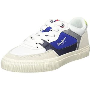 Pepe Jeans Kenton Master Combi B Sneakers voor jongens, Wit, 38 EU