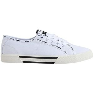 Pepe Jeans Brady Rib W Sneaker voor dames, Wit, 41 EU