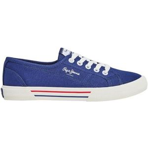 Pepe Jeans Dames Brady Basic W Sneaker, blauw (Navy), 9 UK, Blauw marine, 43 EU