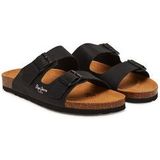 Pepe Jeans - Slippers - Zwart - Materiaal: Hoogwaardige Materialen