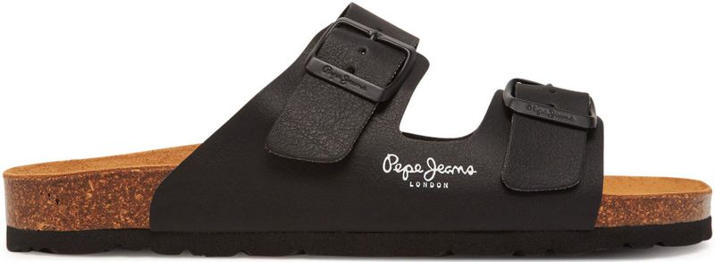 Pepe Jeans - Slippers - Zwart - Materiaal: Hoogwaardige Materialen
