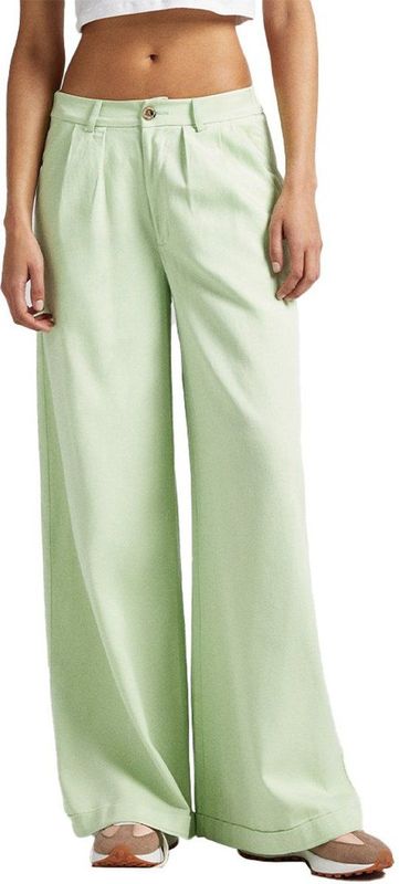 Pepe Jeans - Palazzo Broek - Groen - Lyocell - Casual