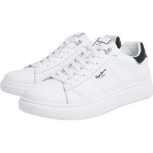 Pepe Jeans Eaton Basic Sneaker voor heren, Wit, 12 UK