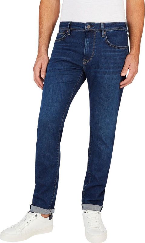 Pepe Jeans Heren Jeans Broeken STANLEY tapered Fit Blauw Volwassenen
