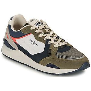 Lage sneakers X20 Free PEPE JEANS. Leer materiaal. Maten 43. Groen kleur