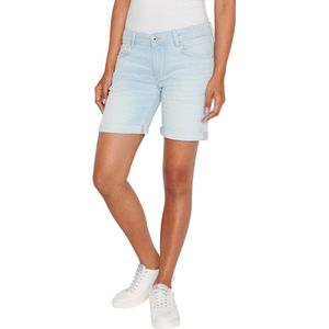 Pepe Jeans - SLIM SHORT MW - Korte Broek - Blauw - 98% Katoen, 2% Elastaan