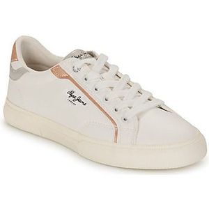 Pepe Jeans Dames Kenton Mix W Sneaker, wit (Factory White), 4 UK, Witte Fabriek Wit, 4 UK