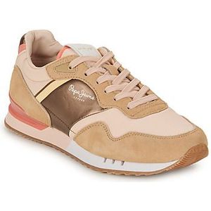 Pepe Jeans London Glam W Sneakers voor dames, Bruin zand beige