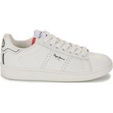 PEPE JEANS - Player Nasic - Lage Sneakers - Wit - Leer