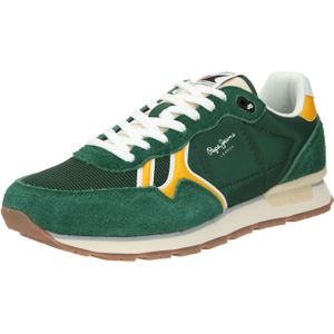 Pepe Jeans Heren Brit Fun M Sneaker, groen (Ivy Green), 8 UK, Groene klimop groen, 42 EU