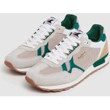 Pepe Jeans - PMS40004 Brit Retro - Leren Sportschoenen - Beige - Casual