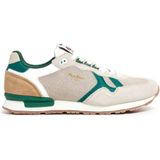 Pepe Jeans - PMS40004 Brit Retro - Leren Sportschoenen - Beige - Casual