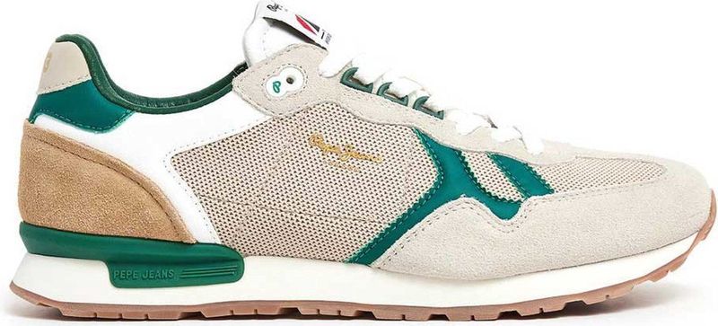 Pepe Jeans - PMS40004 Brit Retro - Leren Sportschoenen - Beige - Casual