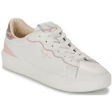 PEPE JEANS - Dobbie Seal - Lage Sneakers - Wit/Roze - Leer