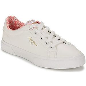 Pepe Jeans, Modieuze Sportschoenen Wit, Dames, Maat:38 EU