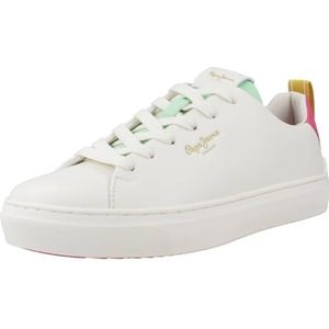 Pepe Jeans Dames Camden Street W Sneaker, wit (fabriek wit), 3 UK, Witte Fabriek Wit, 3 UK