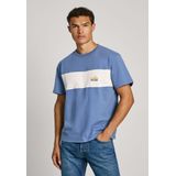 Pepe Jeans Shirt 'AEDUS'  blauw / wit