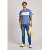 Pepe Jeans Shirt 'AEDUS'  blauw / wit