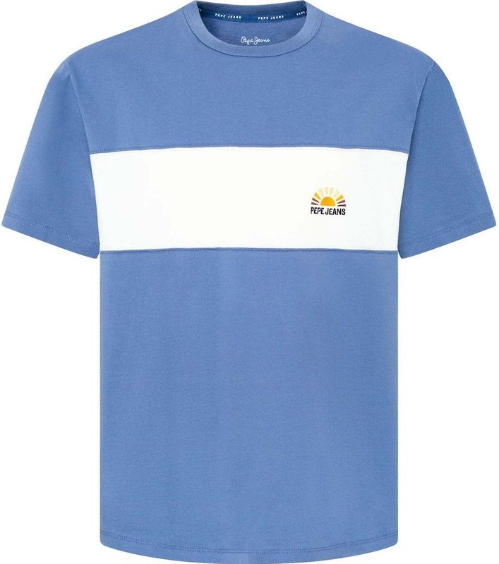 Pepe Jeans Shirt 'AEDUS'  blauw / wit