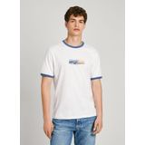 Pepe Jeans - PM509437 T-shirt - Wit - Biologisch Katoen - Korte Mouwen