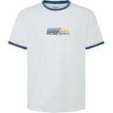 Pepe Jeans - PM509437 T-shirt - Wit - Biologisch Katoen - Korte Mouwen