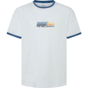 Pepe Jeans - PM509437 T-shirt - Wit - Biologisch Katoen - Korte Mouwen