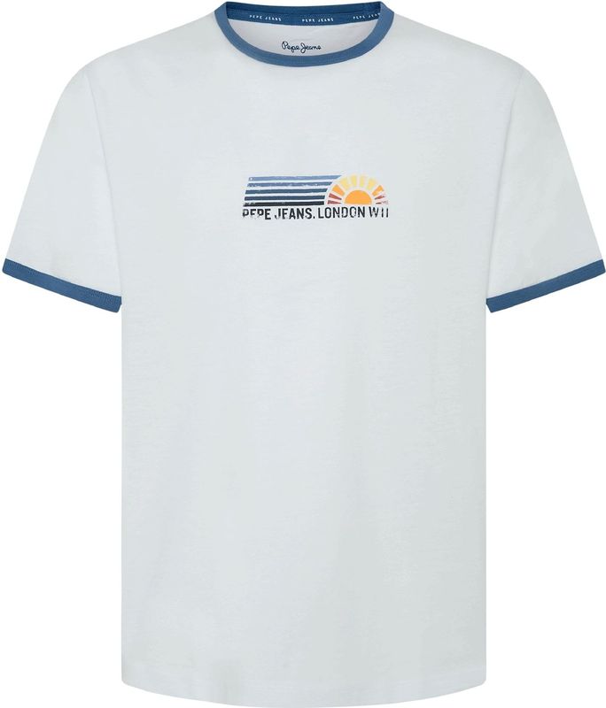 Pepe Jeans - PM509437 T-shirt - Wit - Biologisch Katoen - Korte Mouwen