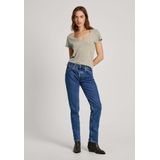 Pepe Jeans - PL204730CT9 - Rechte Jeans - Blauw - Casual - Katoen - Denim - Duurzaam