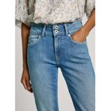 Pepe Jeansvoor vrouwen. PL204735PG0 Jeans Slim Mw blauw (26/34), Casual, Katoen, Denim, Duurzaam