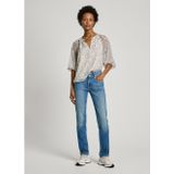 Pepe Jeansvoor vrouwen. PL204735PG0 Jeans Slim Mw blauw (26/34), Casual, Katoen, Denim, Duurzaam