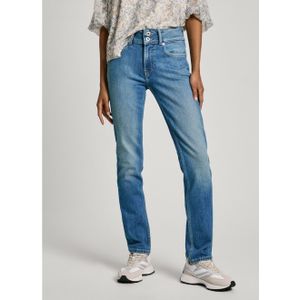 Pepe Jeansvoor vrouwen. PL204735PG0 Jeans Slim Mw blauw (26/34), Casual, Katoen, Denim, Duurzaam