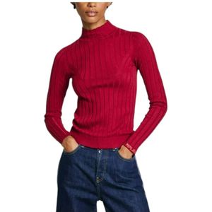 Pepe Jeans - Elegant Turtleneck Jersey - Rood - Dames