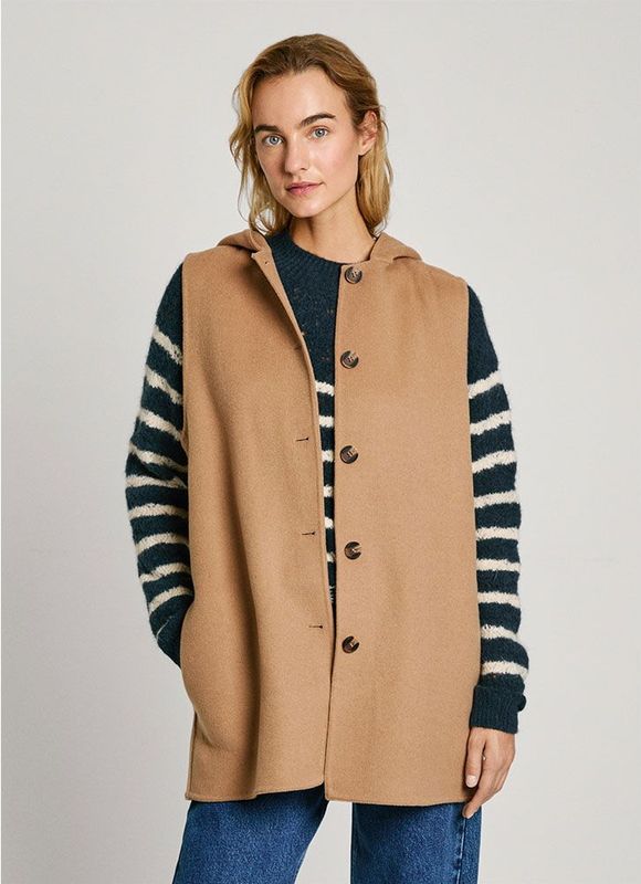 Pepe Jeans - Deila - Mouwloze Hoodiejas - Met Capuchon