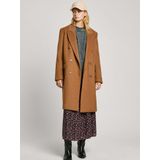 Pepe Jeans - Giubbotto Beth Pl 402473 - Jas - Bruin - 51% Wol, 46% Polyester