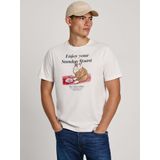 T-shirt - Marineblauw - Biologisch Katoen - Hondenillustratie